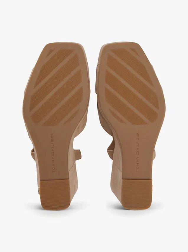 Crossed-Strap Suede Wedge Sandal Crossed-Strap Suede Wedge Sandal