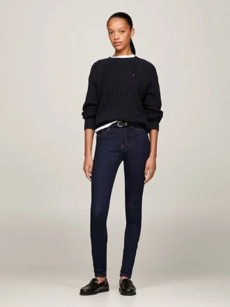 Dark Rinse Mid-Rise Skinny Fit Jean