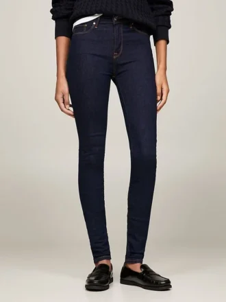 Dark Rinse Mid-Rise Skinny Fit Jean