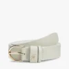 Debossed Monogram Slim Leather Belt