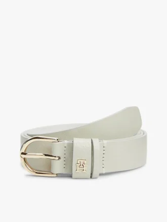 Debossed Monogram Slim Leather Belt