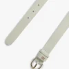 Debossed Monogram Slim Leather Belt