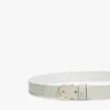 Debossed Monogram Slim Leather Belt