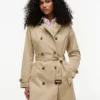 Double-Breasted Belted Trench Coat