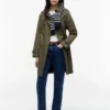 Double-Breasted Belted Trench Coat