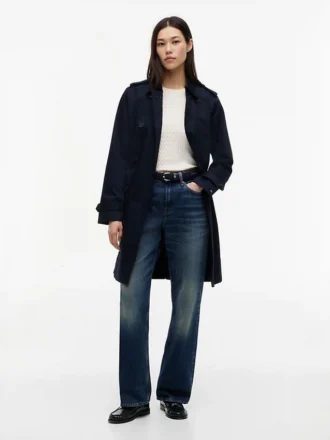 Double-Breasted Belted Trench Coat