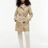 Double-Breasted Belted Trench Coat