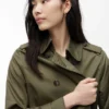 Double-Breasted Belted Trench Coat