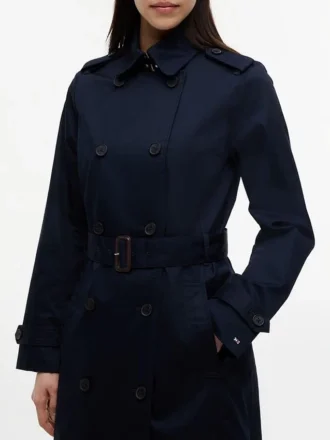 Double-Breasted Belted Trench Coat