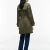 Double-Breasted Belted Trench Coat