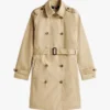 Double-Breasted Belted Trench Coat