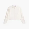 Embellished Cropped Poplin Shirt