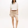 Embellished Cropped Poplin Shirt
