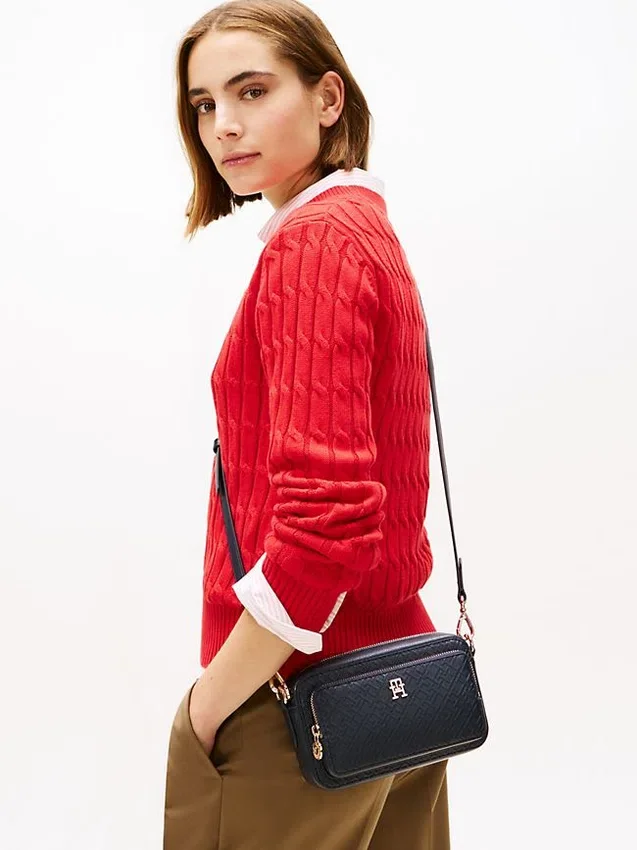 Embossed Allover Monogram Crossbody Bag Embossed Allover Monogram Crossbody Bag