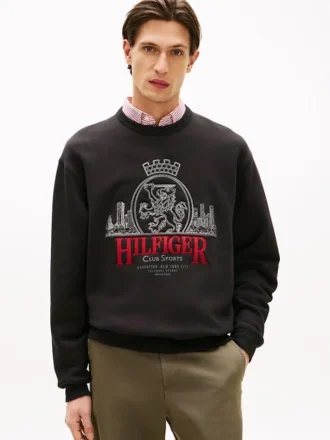 Embroidered Crest Logo Sweatshirt
