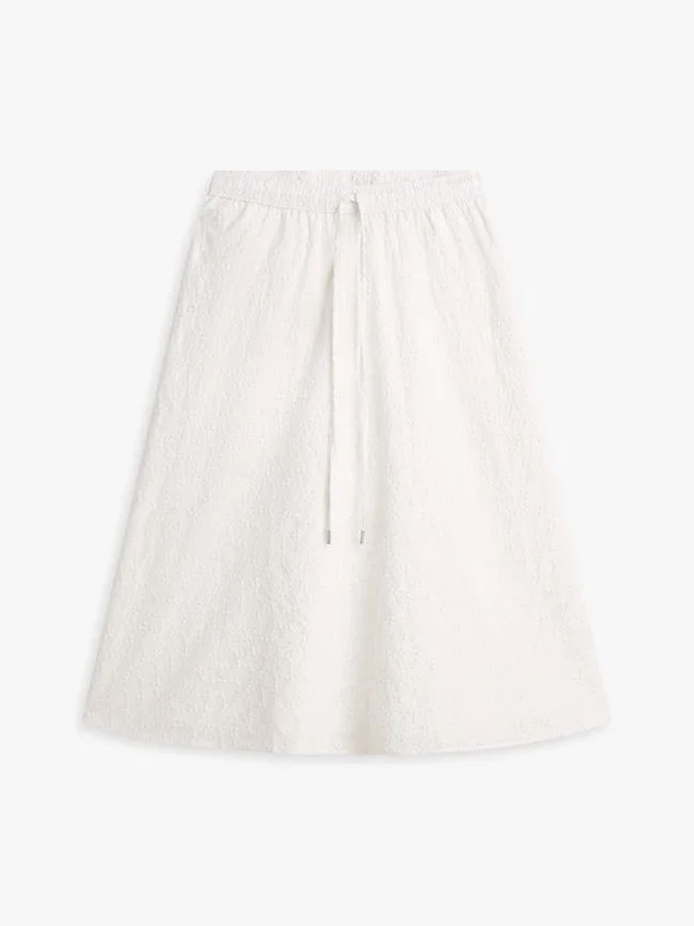 Embroidered Eyelet Midi Skirt Embroidered Eyelet Midi Skirt