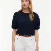 Embroidered Eyelet Mixed-Media Top