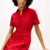 Embroidered Eyelet Poplin Shirtdress