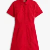 Embroidered Eyelet Poplin Shirtdress