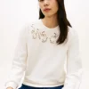 Embroidered Eyelet Sweatshirt