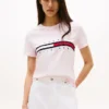 Embroidered Flag Stripe Logo T-Shirt