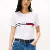 Embroidered Flag Stripe Logo T-Shirt