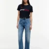Embroidered Flag Stripe Logo T-Shirt