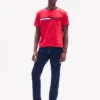 Embroidered Flag Stripe Logo T-Shirt
