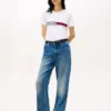 Embroidered Flag Stripe Logo T-Shirt