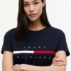 Embroidered Flag Stripe Logo T-Shirt