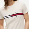 Embroidered Flag Stripe Logo T-Shirt