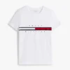 Embroidered Flag Stripe Logo T-Shirt