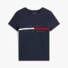 Embroidered Flag Stripe Logo T-Shirt
