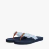 Embroidered Monogram Canvas Flip Flop Embroidered Monogram Canvas Flip Flop