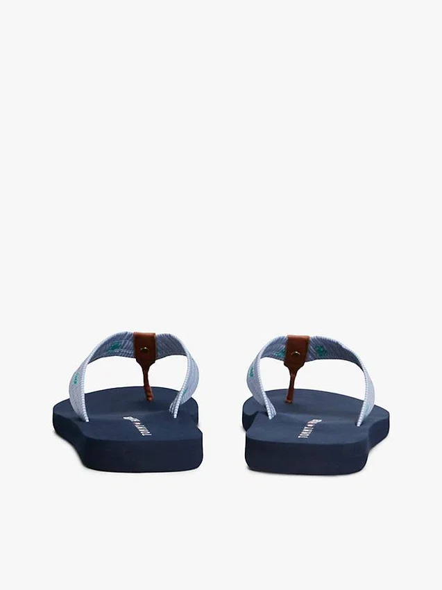 Embroidered Monogram Canvas Flip Flop Embroidered Monogram Canvas Flip Flop