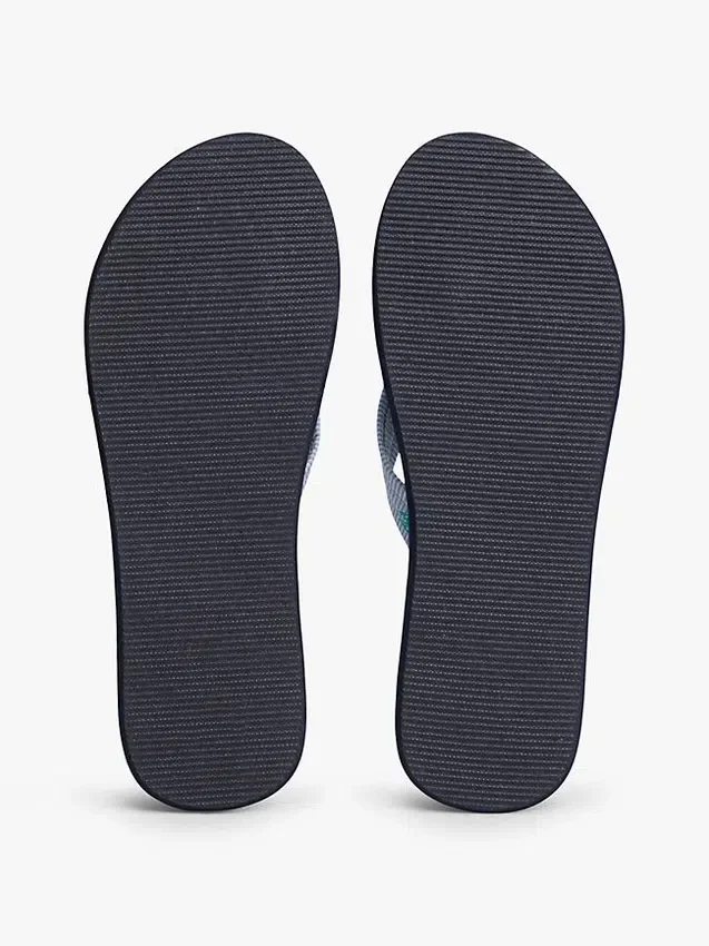 Embroidered Monogram Canvas Flip Flop Embroidered Monogram Canvas Flip Flop