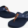 Embroidered Monogram Canvas Flip Flop Embroidered Monogram Canvas Flip Flop