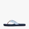 Embroidered Monogram Canvas Flip Flop Embroidered Monogram Canvas Flip Flop