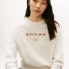 Embroidered Nautical Flag Sweatshirt