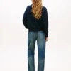 Embroidered Nautical Flag Sweatshirt