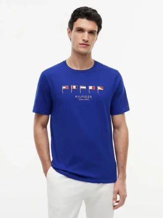 Embroidered Nautical Flag T-Shirt