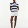 Embroidered Script Logo Striped T-Shirt Embroidered Script Logo Striped T-Shirt