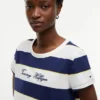 Embroidered Script Logo Striped T-Shirt Embroidered Script Logo Striped T-Shirt