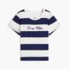 Embroidered Script Logo Striped T-Shirt Embroidered Script Logo Striped T-Shirt