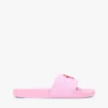 Embroidered Script Monogram Pool Slide Embroidered Script Monogram Pool Slide