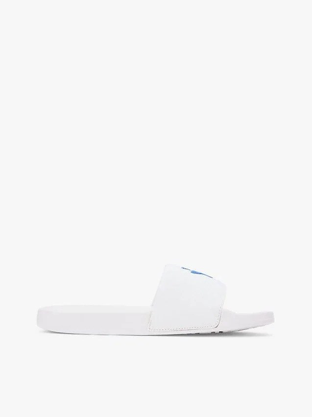Embroidered Script Monogram Pool Slide Embroidered Script Monogram Pool Slide