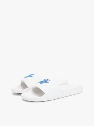 Embroidered Script Monogram Pool Slide