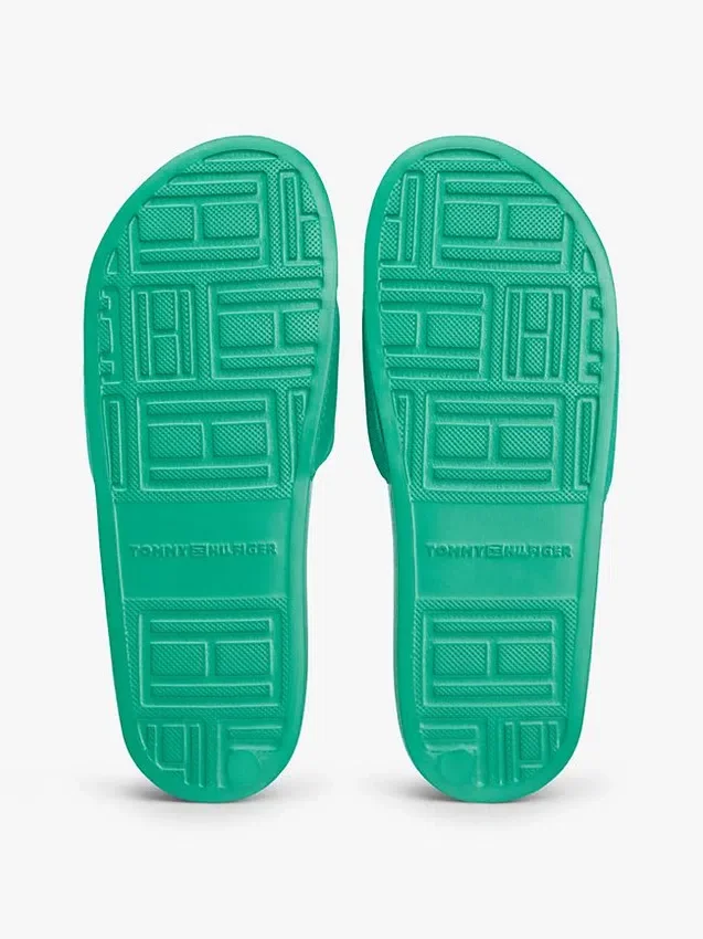 Embroidered Script Monogram Pool Slide Embroidered Script Monogram Pool Slide