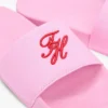 Embroidered Script Monogram Pool Slide Embroidered Script Monogram Pool Slide