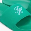 Embroidered Script Monogram Pool Slide Embroidered Script Monogram Pool Slide